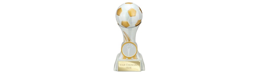 ATTACK STRIKE FOOTBALL RESIN TROPHY - 3 SIZES 13CM - 18CM ATTACK STRIKE FOOTBALL RESIN TROPHY - 3 SIZES 13CM - 18CM